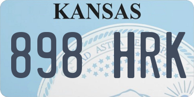 KS license plate 898HRK