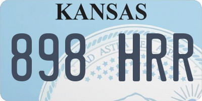 KS license plate 898HRR