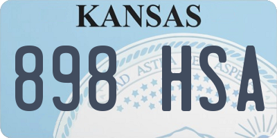 KS license plate 898HSA