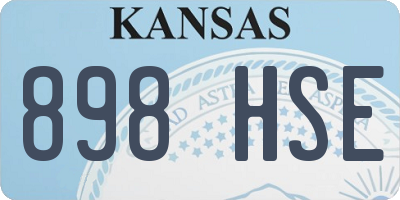 KS license plate 898HSE