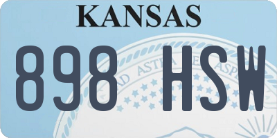KS license plate 898HSW