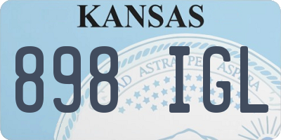 KS license plate 898IGL