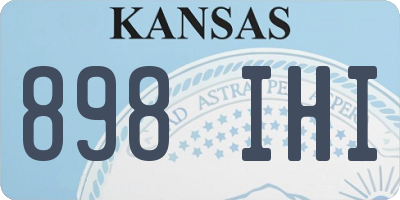 KS license plate 898IHI