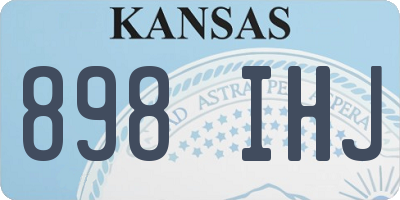 KS license plate 898IHJ