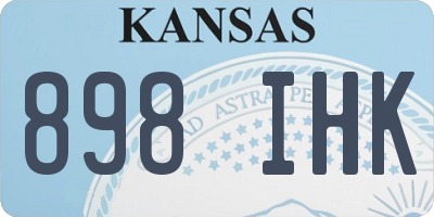 KS license plate 898IHK