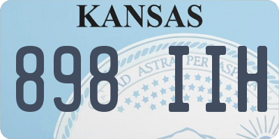 KS license plate 898IIH