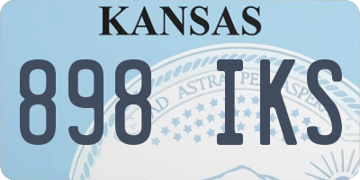 KS license plate 898IKS