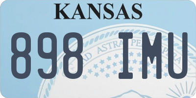KS license plate 898IMU