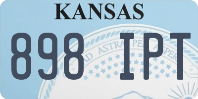 KS license plate 898IPT