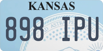 KS license plate 898IPU