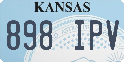 KS license plate 898IPV