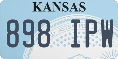 KS license plate 898IPW