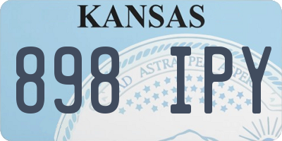 KS license plate 898IPY