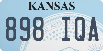 KS license plate 898IQA