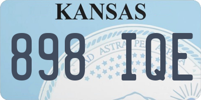 KS license plate 898IQE
