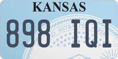 KS license plate 898IQI
