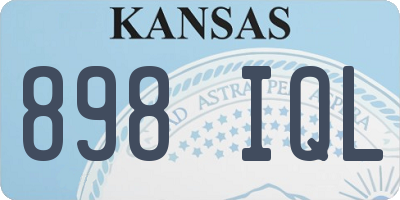 KS license plate 898IQL