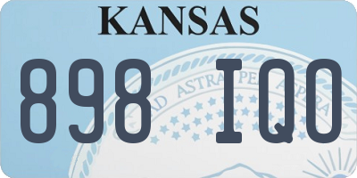 KS license plate 898IQO