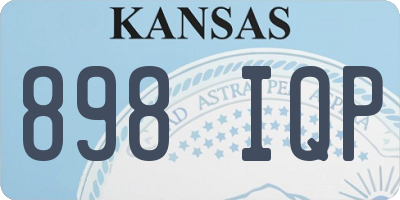 KS license plate 898IQP