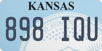 KS license plate 898IQU