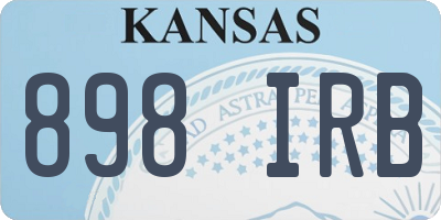 KS license plate 898IRB
