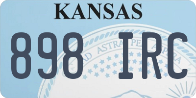 KS license plate 898IRC