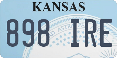 KS license plate 898IRE