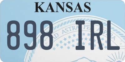 KS license plate 898IRL