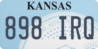 KS license plate 898IRQ
