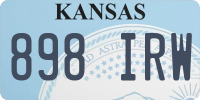 KS license plate 898IRW