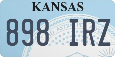 KS license plate 898IRZ