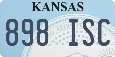 KS license plate 898ISC