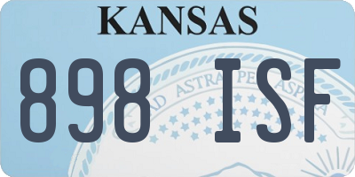 KS license plate 898ISF