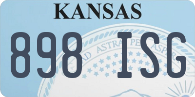 KS license plate 898ISG