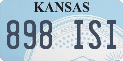 KS license plate 898ISI