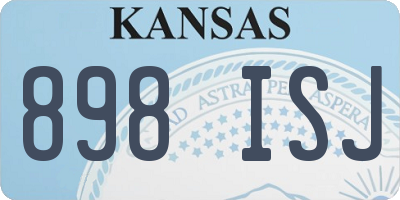 KS license plate 898ISJ