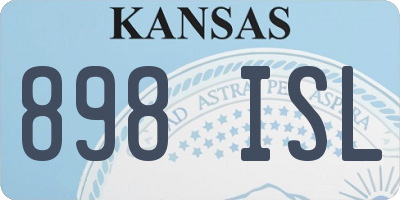 KS license plate 898ISL