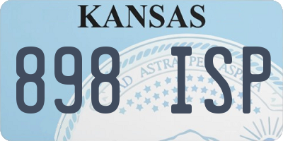 KS license plate 898ISP
