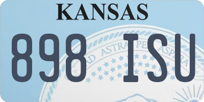 KS license plate 898ISU