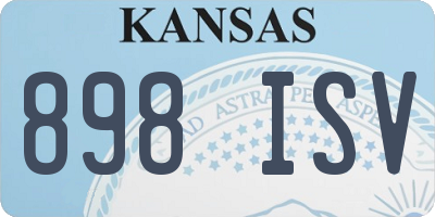 KS license plate 898ISV
