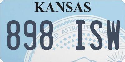 KS license plate 898ISW