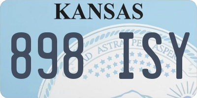 KS license plate 898ISY
