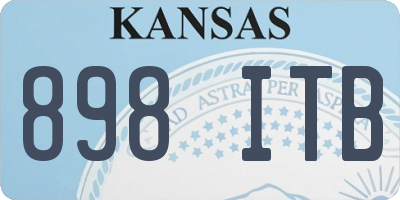 KS license plate 898ITB