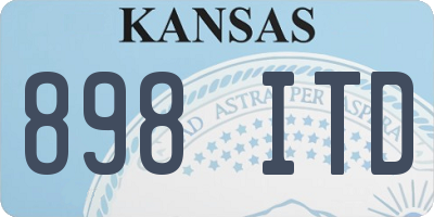 KS license plate 898ITD