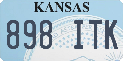 KS license plate 898ITK