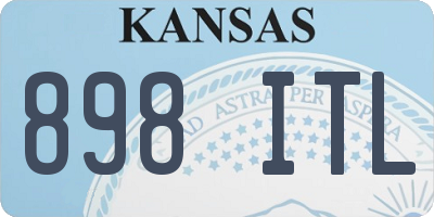 KS license plate 898ITL