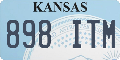 KS license plate 898ITM