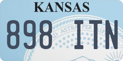 KS license plate 898ITN