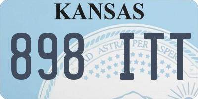KS license plate 898ITT