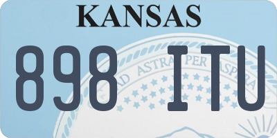 KS license plate 898ITU